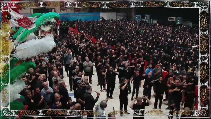 فیلم| نمایی از بزرگترین اجتماع دسته‌های عزاداری در خمینی شهر حسینیه ایران
