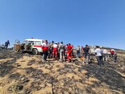 ۸ نفر در آتش‌سوزی کوه آبیدر سنندج مصدوم شدند