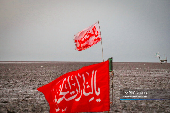 پیاده روی زائران اربعین از مسیر «رأس‌البیشه» عراق