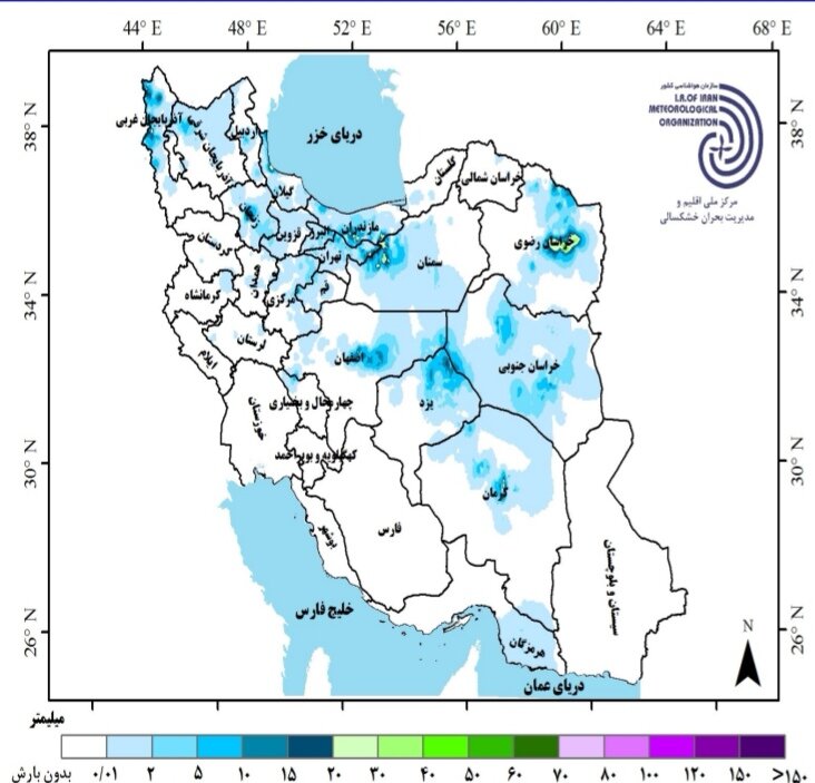 جزئیات جدیدترین پیش بینی بارش ها و دمای هوا در ایران / گرمای هوا در مرداد اوج میگیرد