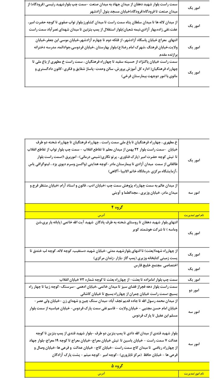 جدول کامل خاموشی برق یزد دوشنبه ۶ مرداد ۱۴۰۴ / زمانبندی قطعی برق ۳ ساعته گروههای مختلف