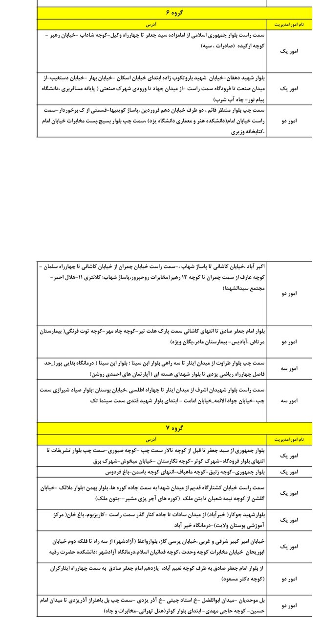 جدول کامل خاموشی برق یزد دوشنبه ۶ مرداد ۱۴۰۴ / زمانبندی قطعی برق ۳ ساعته گروههای مختلف