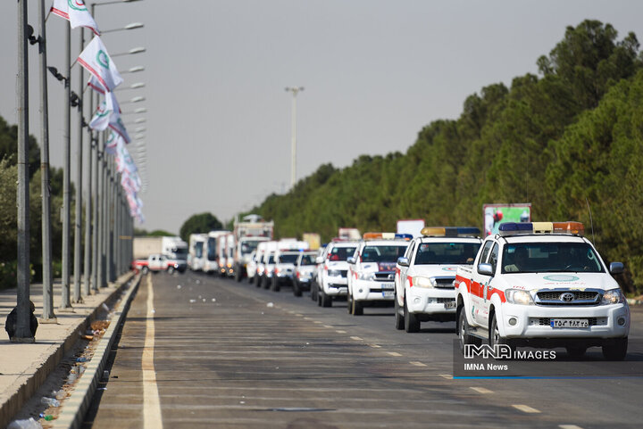 آیین بدرقه کاروان امداد و نجات اربعین حسینی