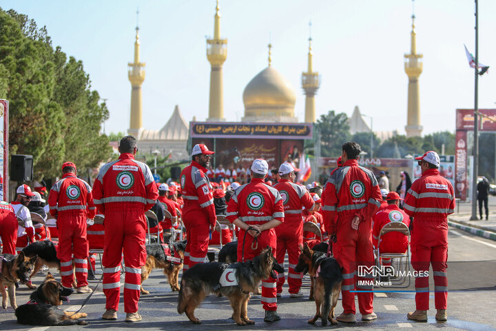 آیین بدرقه کاروان امداد و نجات اربعین حسینی