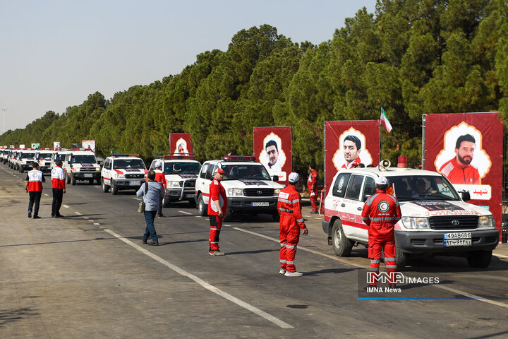 آیین بدرقه کاروان امداد و نجات اربعین حسینی