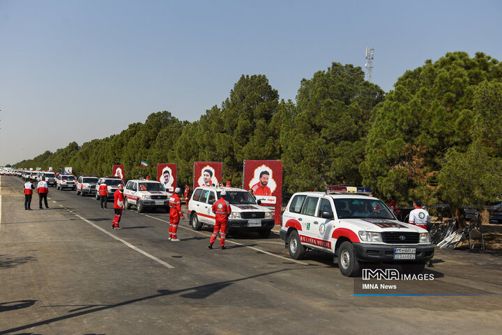 آیین بدرقه کاروان امداد و نجات اربعین حسینی