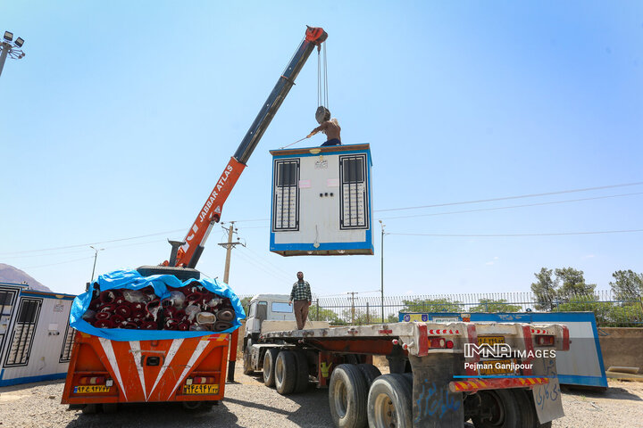 ارسال تجهیزات موکب شهرداری اصفهان به مرز چذابه و کربلا