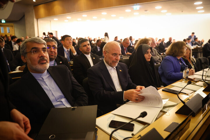 حضور رئیس مجلس و هیئت پارلمانی ایران در مراسم افتتاحیه ششمین کنفرانس رؤسای مجالس جهان