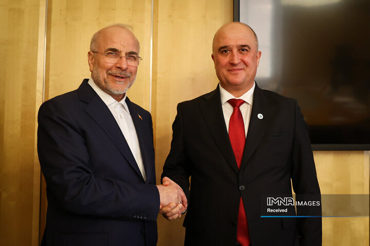دیدار رؤسای مجلس ایران و تاجیکستان