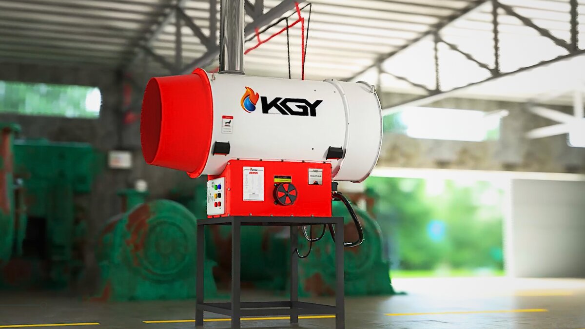 نصب هیتر صنعتی برای سوله