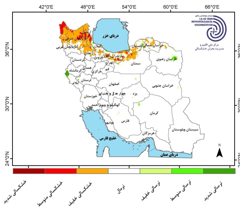 جزئیات جدیدترین پیش بینی بارش‌ ها و گرمای هوا در ایران