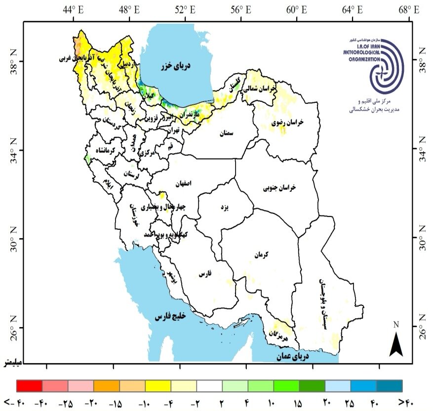 جزئیات جدیدترین پیش بینی بارش‌ ها و گرمای هوا در ایران