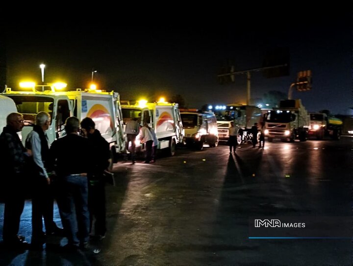 اعزام ماشین‌آلات و نیروهای خدماتی سازمان خدمات موتوری شهرداری اصفهان به کربلا