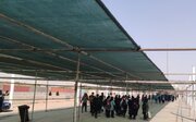 احداث ۳۰۰۰ مترمربع سایبان موقت در پایانه مرزی مهران