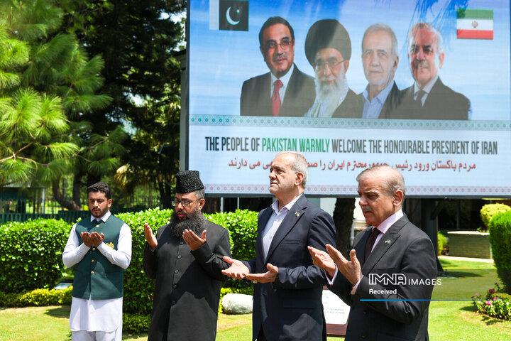 استقبال رسمی نخست وزیر پاکستان از دکتر پزشکیان