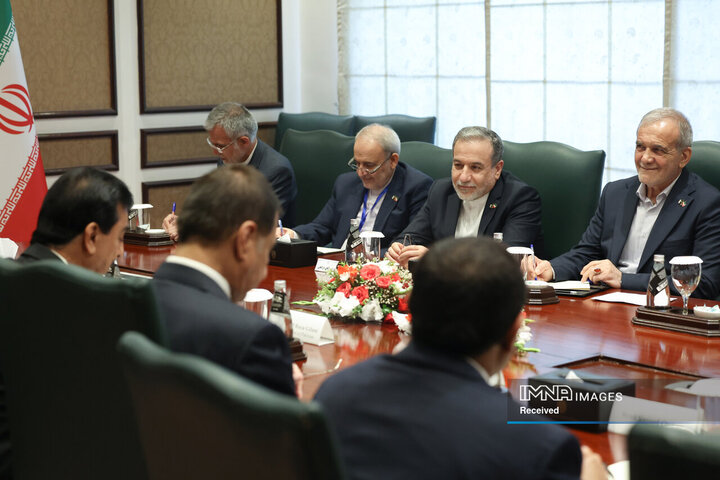 دیدار روسای مجلس سنا و ملی پاکستان با رئیس جمهور