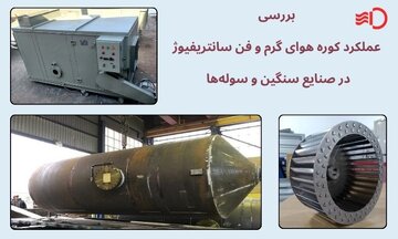 بررسی عملکرد کوره هوای گرم و فن سانتریفیوژ