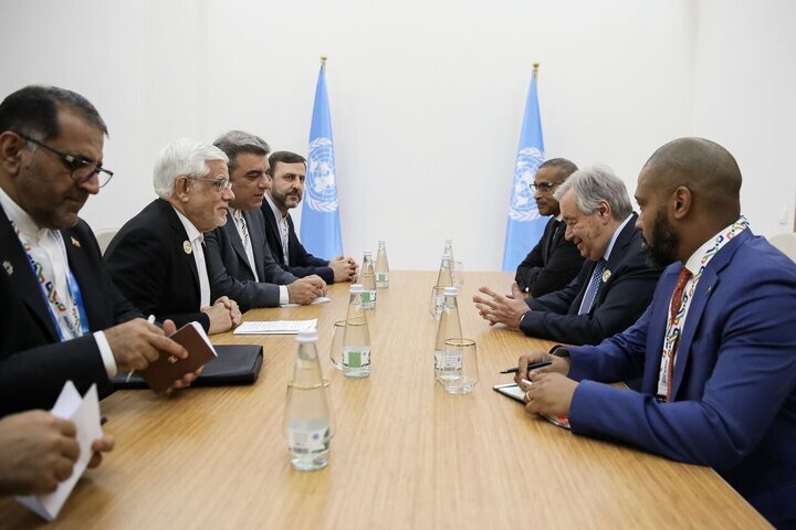 Iran's Aref Reaffirms Commitment to International Law, Criticizes U.S. and Israeli Actions in Meeting with UN Chief