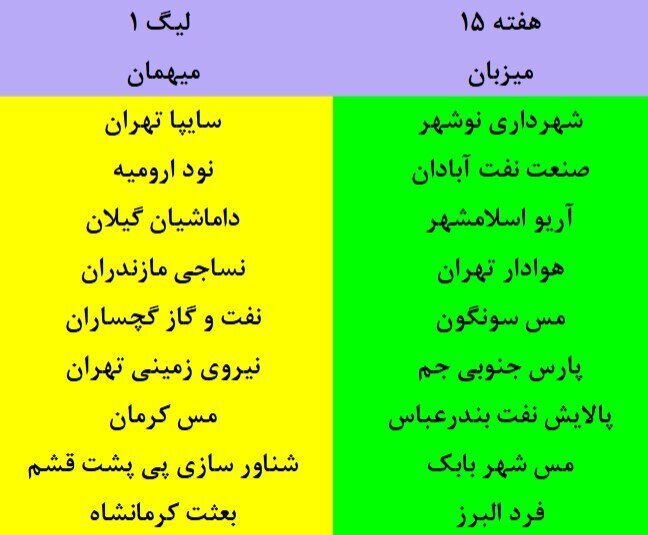 برنامه مسابقات لیگ دسته اول فوتبال اعلام شد