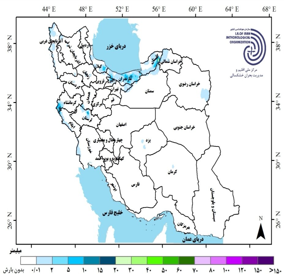 جزئیات جدیدترین پیش بینی بارشها و دمای هوا در ایران تا آخر مرداد ۱۴۰۴