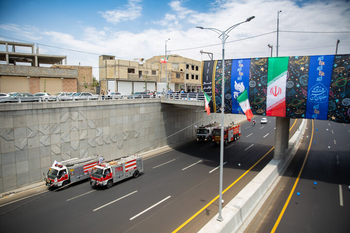 آیین بهره‌برداری از ۱۴ کیلومتر مسیر رینگ چهارم ترافیکی اصفهان