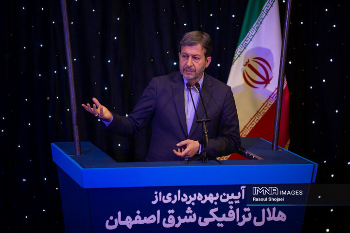 آیین بهره‌برداری از ۱۴ کیلومتر مسیر رینگ چهارم ترافیکی اصفهان