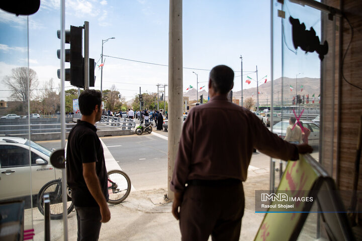 آیین بهره‌برداری از ۱۴ کیلومتر مسیر رینگ چهارم ترافیکی اصفهان