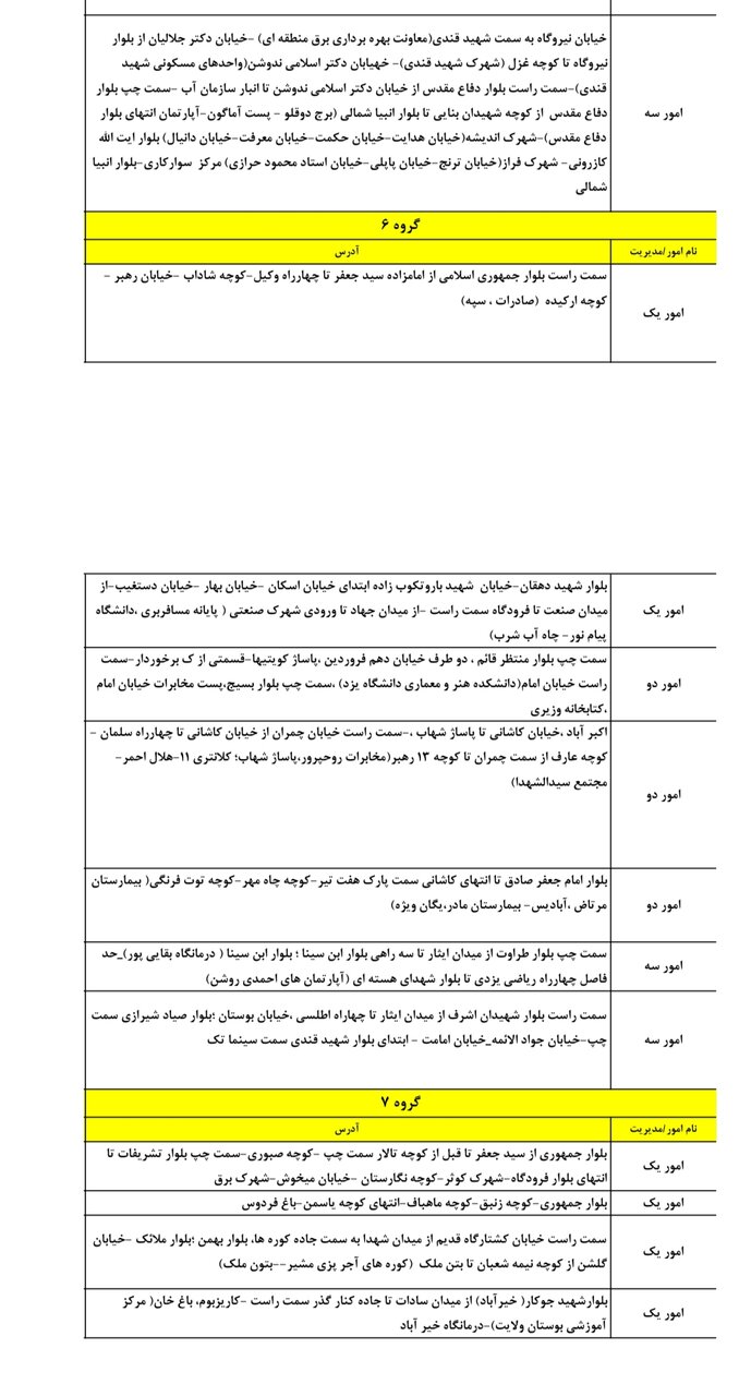 برنامه زمان‌بندی خاموشی برق یزد شنبه ۱۸ مرداد ۱۴۰۴ / گروه‌بندی جدید قطعی برق یزد منتشر شد