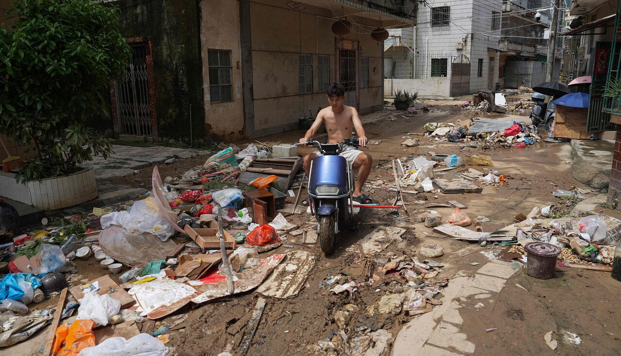 شمال غرب چین غرق در سیلاب