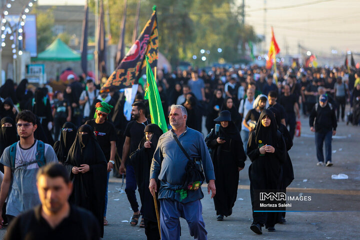 پیاده‌روی اربعین در مسیر نجف به کربلا