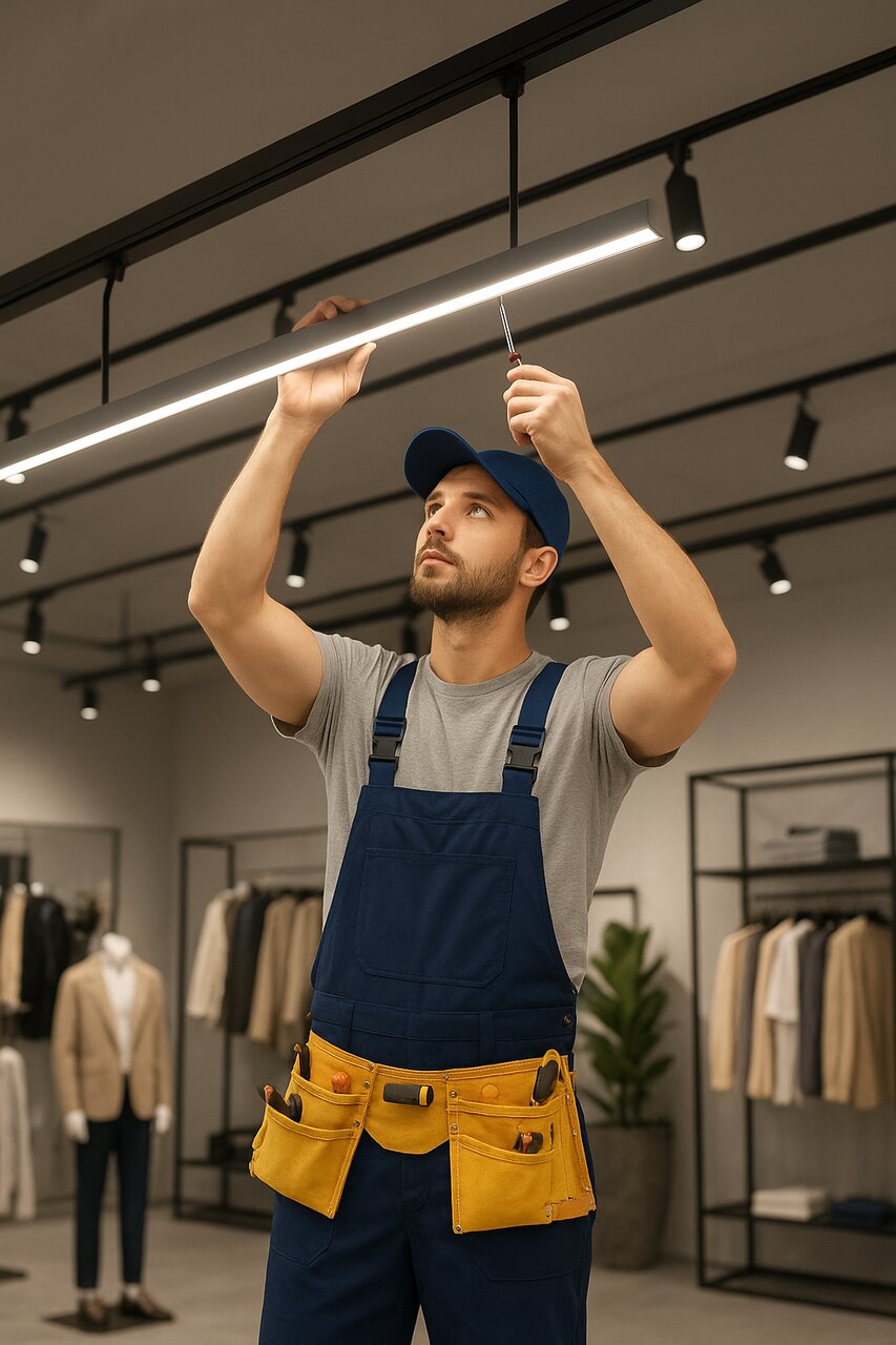 نصب چراغ لاینر خطی