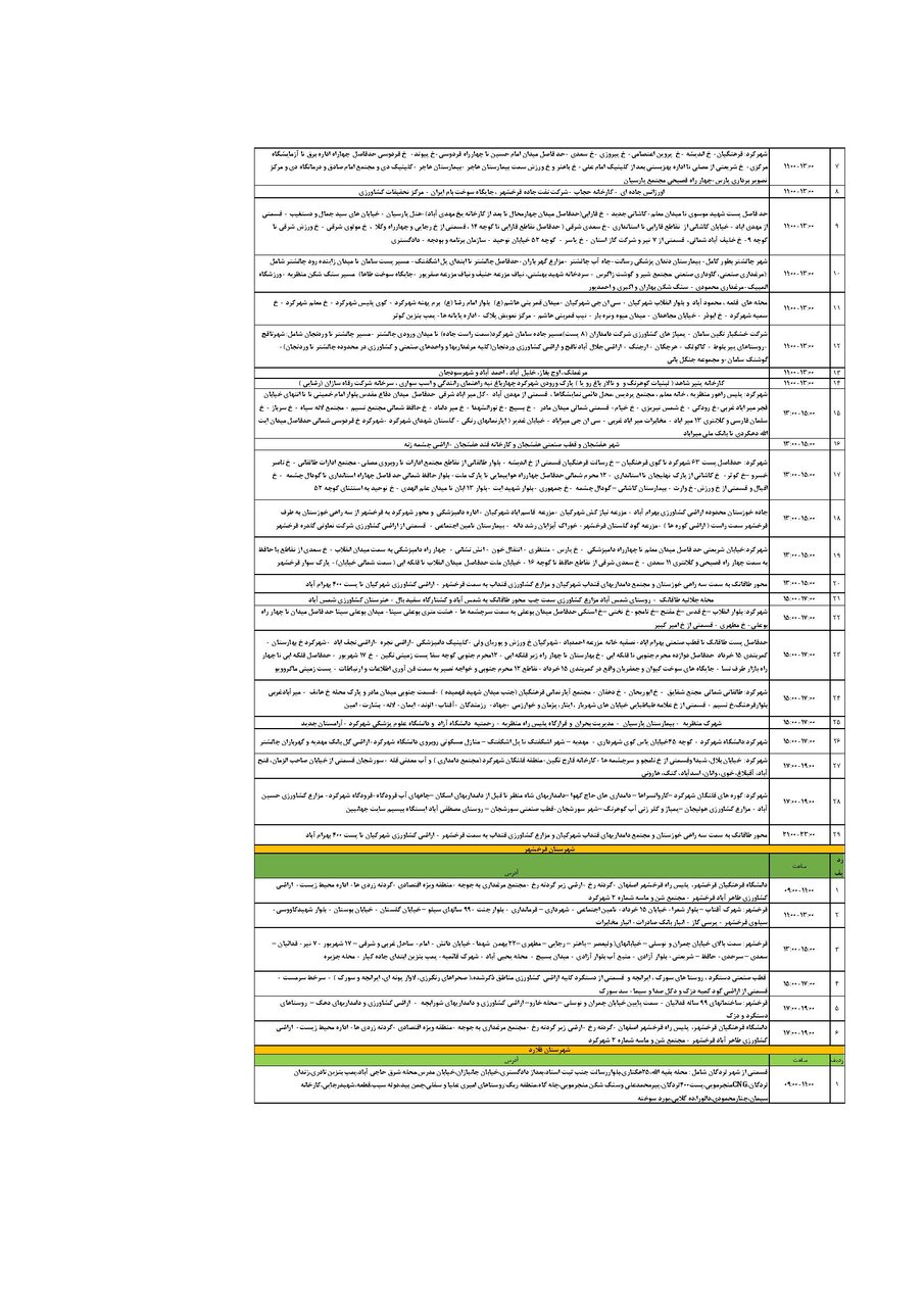 برنامه قطعی برق چهارمحال و بختیاری پنجشنبه ۲۳ مرداد + جدول