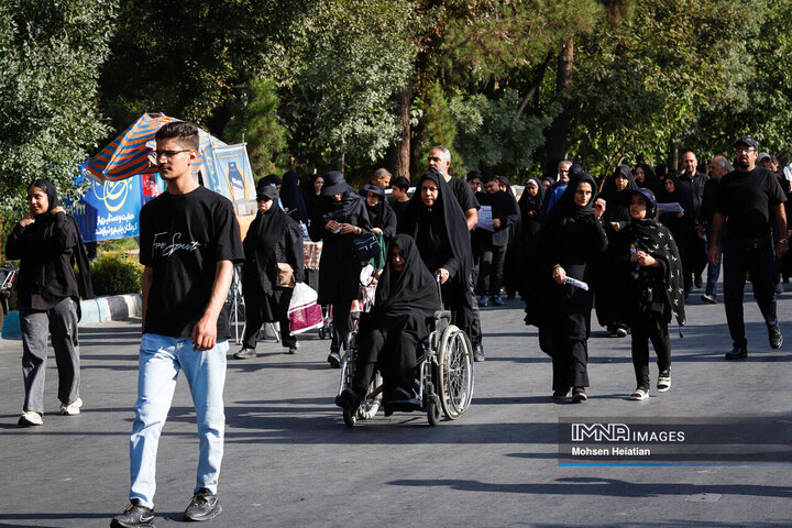 پیاده‌روی جاماندگان اربعین در اصفهان