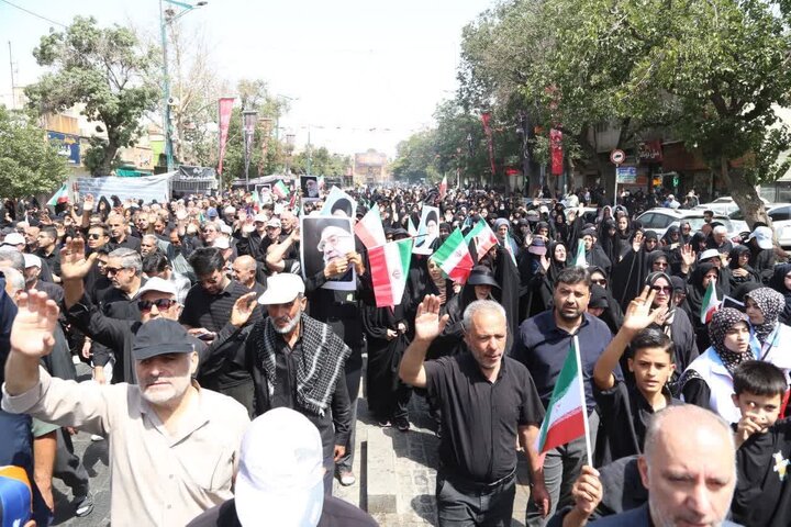 پیاده‌روی دلدادگان حسینی در قزوین + فیلم