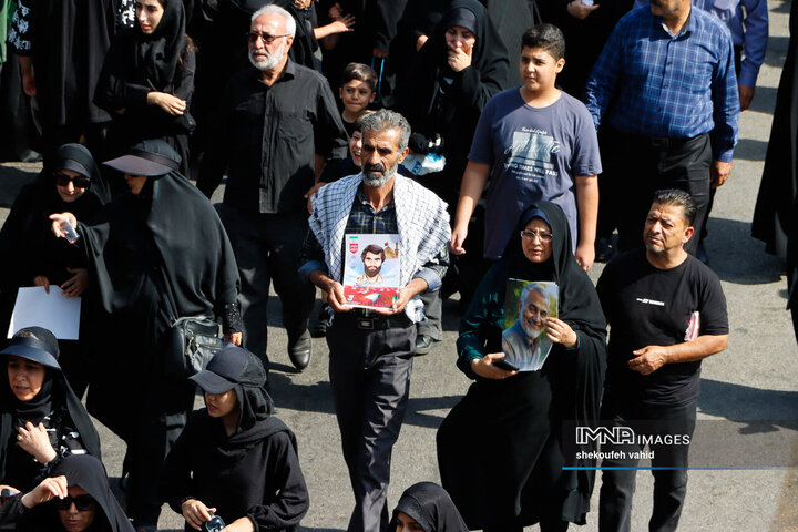 یاد شهدای جنگ 12 روزه با جاماندگان اربعین حسینی