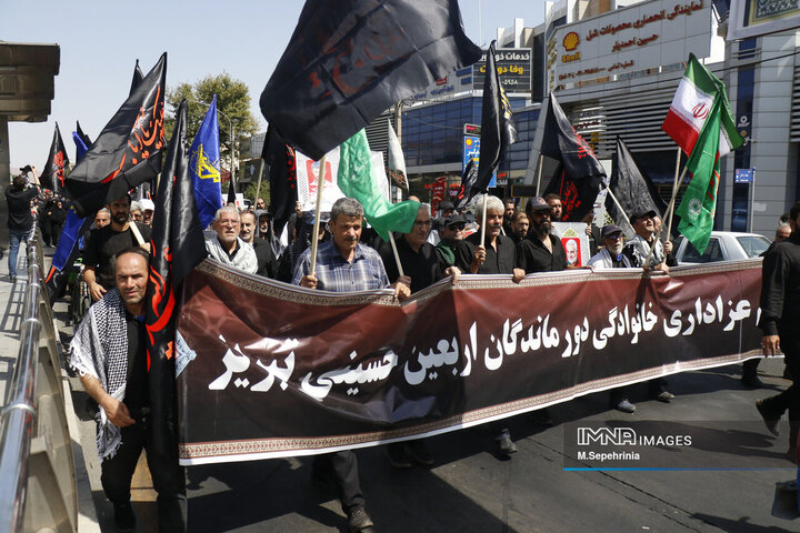 پیاده‌روی جاماندگان اربعین حسینی در تبریز