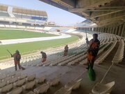 آماده‌سازی ورزشگاه پارس برای آئین افتتاح و نخستین مسابقه لیگ برتر در شیراز