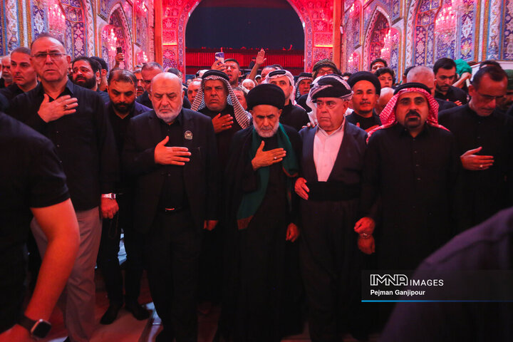 حرم امام حسین(ع) در شب اربعین