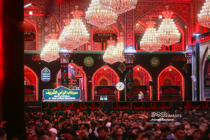 حرم امام حسین(ع) در شب اربعین