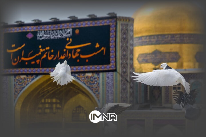 سیاه‌پوشی حرم مطهر رضوی همزمان با فرارسیدن شهادت امام حسن مجتبی(ع)