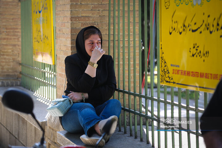 در حاشیه مراسم تشییع استاد فرشچیان