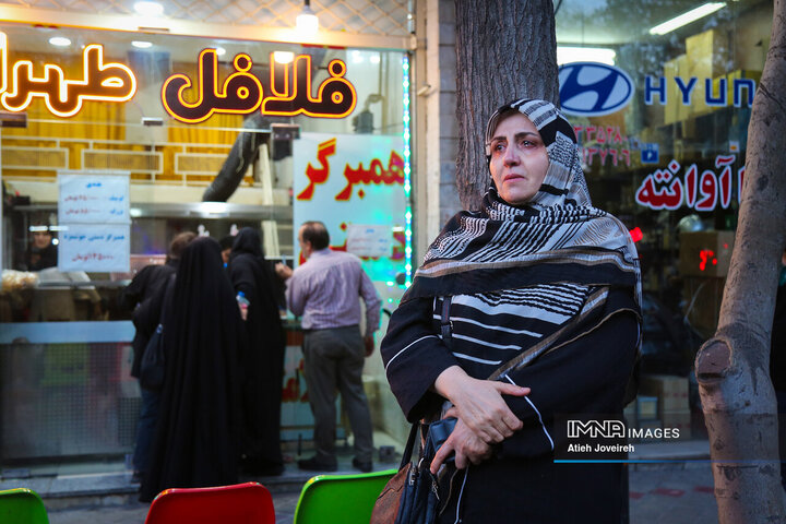 در حاشیه مراسم تشییع استاد فرشچیان