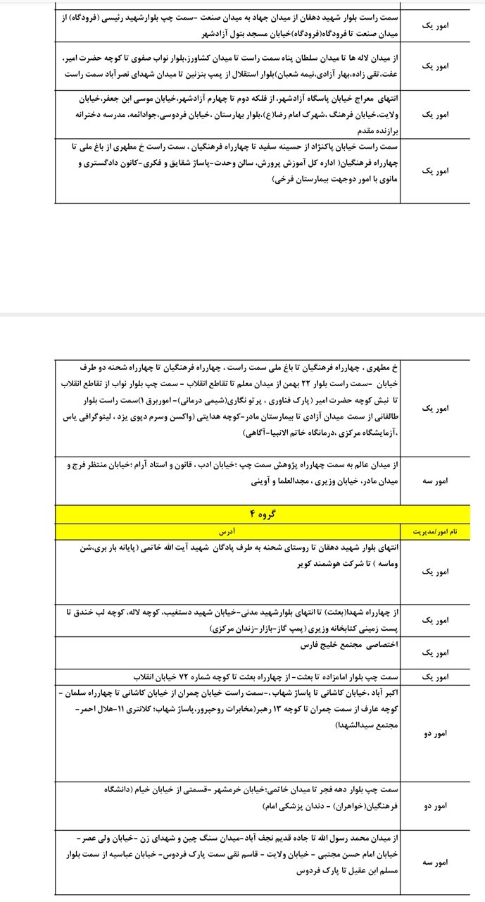 جدول قطعی برق یزد یکشنبه ۹ شهریور ۱۴۰۴ + ساعات خاموشی