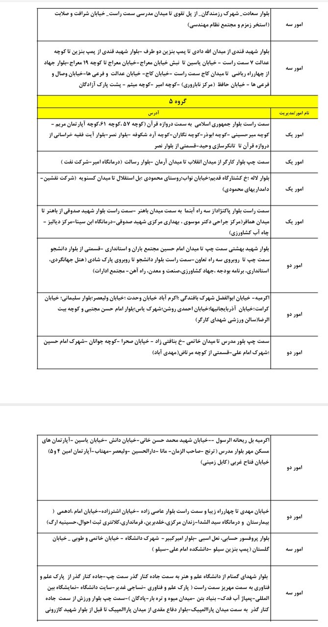 جدول قطعی برق یزد یکشنبه ۹ شهریور ۱۴۰۴ + ساعات خاموشی