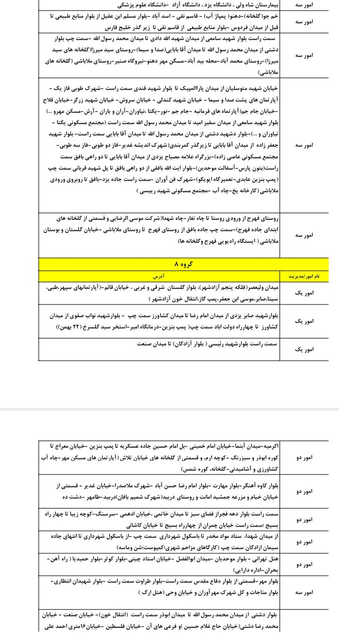 جدول قطعی برق یزد یکشنبه ۹ شهریور ۱۴۰۴ + ساعات خاموشی