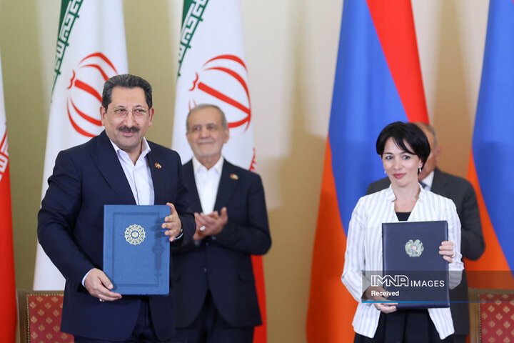 امضای بیانیه مشترک و اسناد همکاری میان ایران و ارمنستان