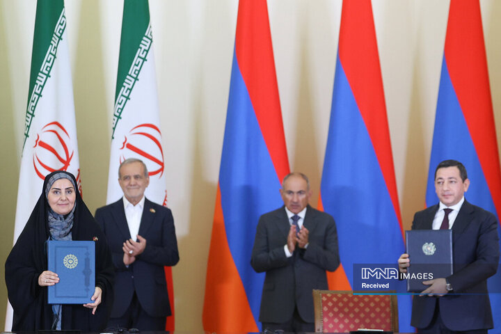 امضای بیانیه مشترک و اسناد همکاری میان ایران و ارمنستان