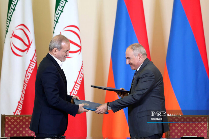 امضای بیانیه مشترک و اسناد همکاری میان ایران و ارمنستان