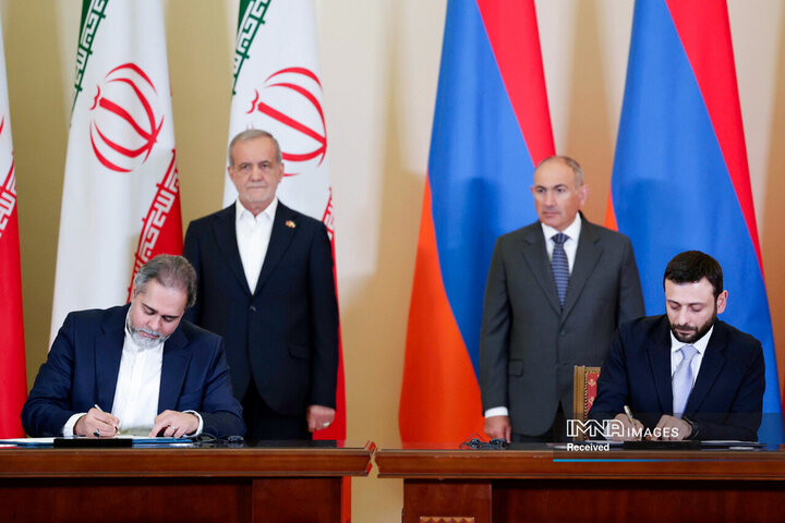 امضای بیانیه مشترک و اسناد همکاری میان ایران و ارمنستان