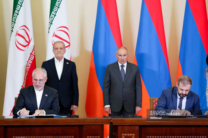 امضای بیانیه مشترک و اسناد همکاری میان ایران و ارمنستان